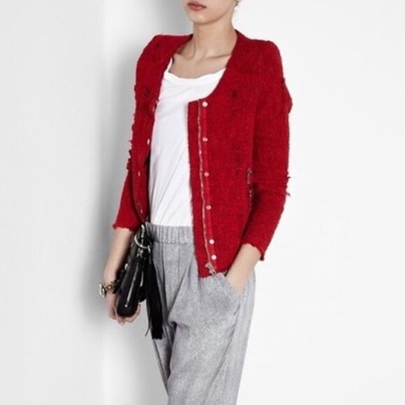 IRO Agnette Distressed Tweed Jacket - Picture 1 of 10